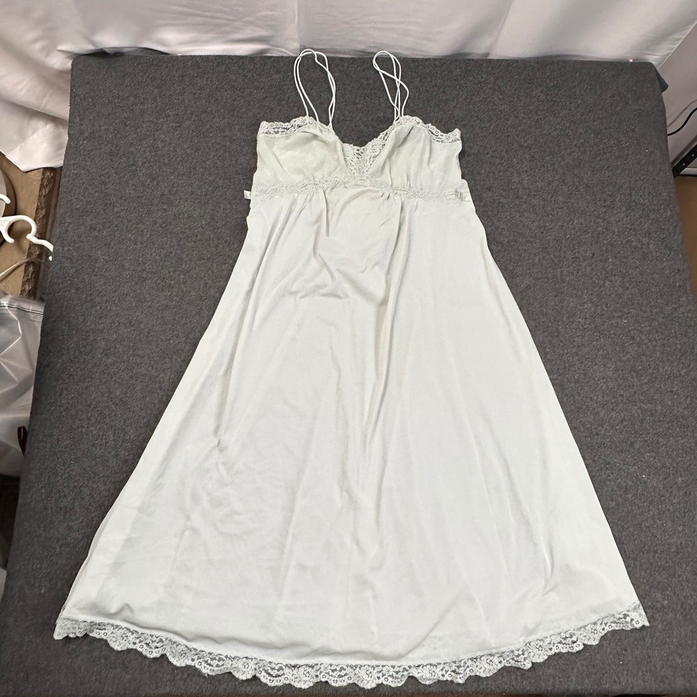 Vintage Vanity Fair Full Slip Nightgown Women's 36 Ivory Lace Nylon Lingerie